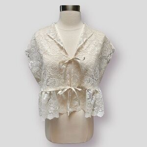 Handmade Lace Ruffle Top